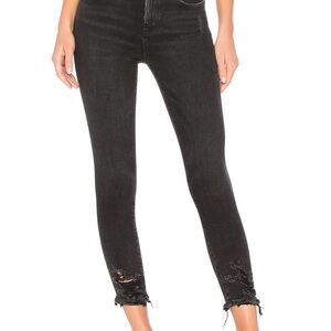 AGoldE Sophie Hi Rise Crop in Temple